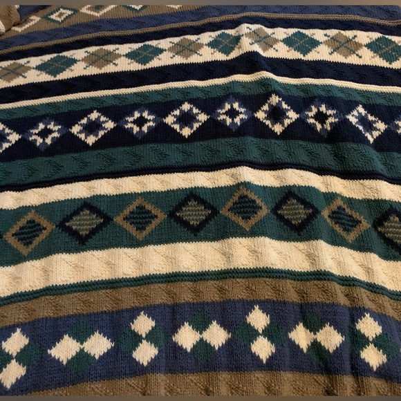 Vintage Plus Size 3XLT Bill Blass oversized Sweater with Nordic Patterns Irish - Picture 2 of 6